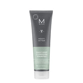Mitch Heavy Hitter shampoo bottle pour delivers a powerful daily cleanse for all hair types.