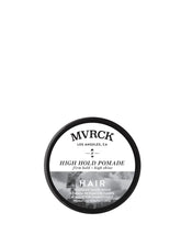 MITCH High Hold Pomade jar closeup showing long-lasting hold and high shine.