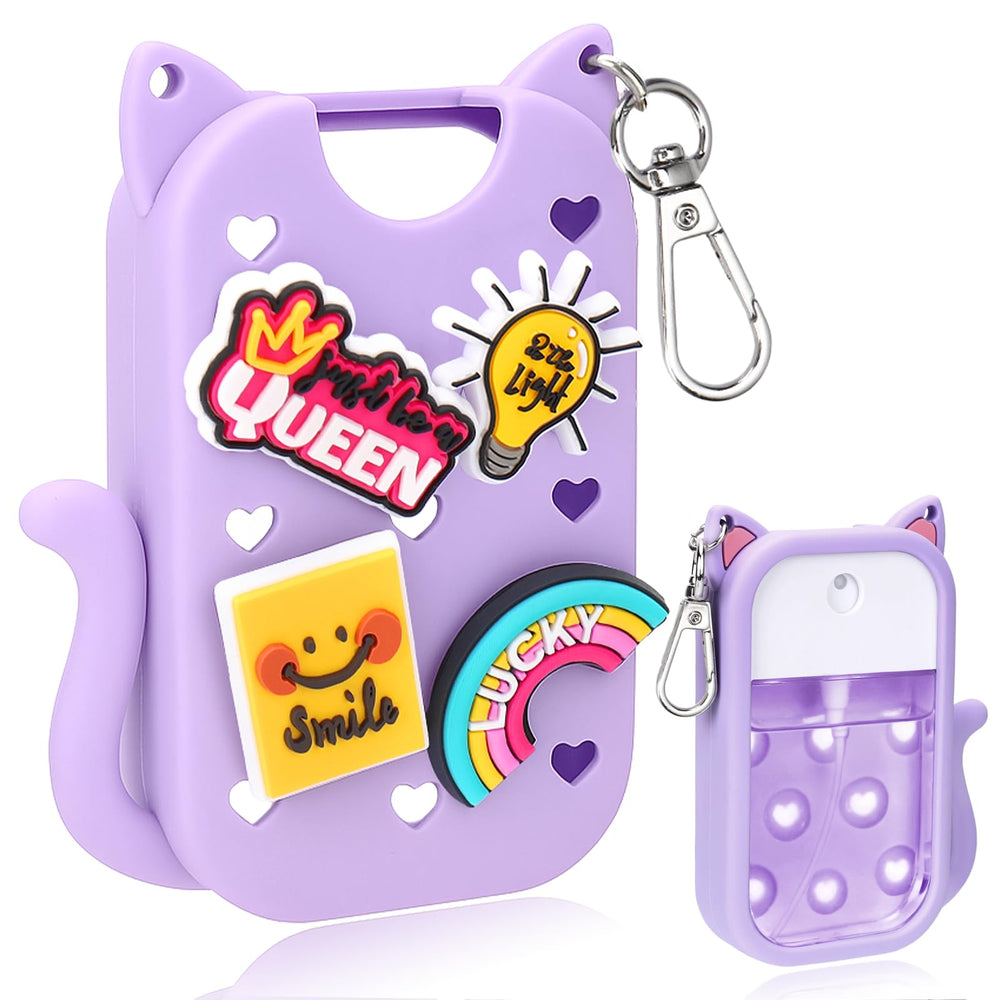 Mity rain hand sanitizer case Touchland-compatible in purple offers easy access on the go