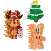 Mixcbe glitter Christmas tree gingerbread hair clip 3inch adds festive sparkle and secures hair