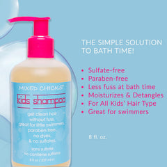 Mixed Chicks Kids Leave-In Conditioner bottle detangles and tames frizz.