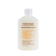 Mixed Chicks sulfate-free shampoo bottle shows gentle cleansing for color-treated hair