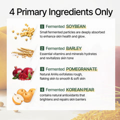 mixsoon barley pomegranate pear ingredients closeup featuring natural antioxidants