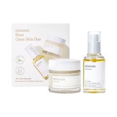 Mixsoon Bean Essence bottle promoting dewy, glass-skin glow with gentle hydration