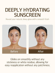 Mixsoon Bean Sunscreen on skin with no white cast