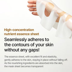 mixsoon mask transparent sheet during absorption phase shows tightening effect