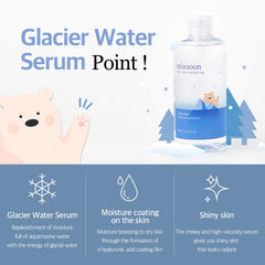 mixsoon Glacier Water Serum texture close-up highlights rich lightweight moisture