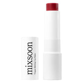 Mixsoon vegan melting lip balm dry rose packaging shows compact, travel-friendly lip care.