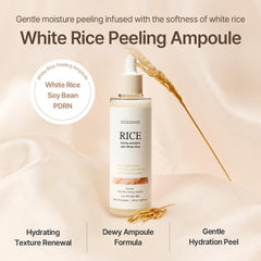 mixsoon White Rice Peeling Ampoule packaging highlights clean minimalist Korean skincare