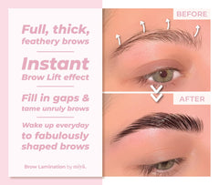 MIYA LASH lash perm lotion bottle highlights fast-acting formula for quick results.