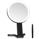 MIYADIVA lighted makeup mirror front view with 1x and 30x magnification for precise tasks