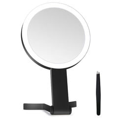 MIYADIVA lighted makeup mirror front view with 1x and 30x magnification for precise tasks