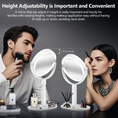 MIYADIVA makeup mirror with 80 LEDs for bright, even illumination.