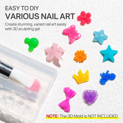 MIZHSE 3D nail gel texture close-up shows smooth, non-sticky formula.