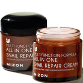 MIZON snail repair cream bottle close-up showing lightweight hydration