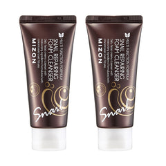 MIZON Snail Repairing Foam Cleanser bottle shows gentle daily cleansing for pores