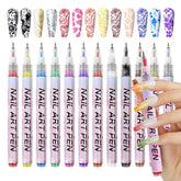 MKNZOME nail art pens cap closeup showing secure cap to prevent drying