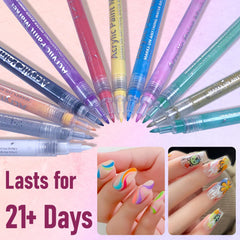 MKNZOME nail art pens smudge-resistant ink keeps layers clean.