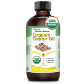 MMPANG Organic Castor Oil bottle 8oz glass for healthier-looking hair.