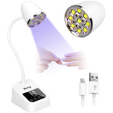 Mnhty gooseneck UV nail lamp front view for precise gel curing at home