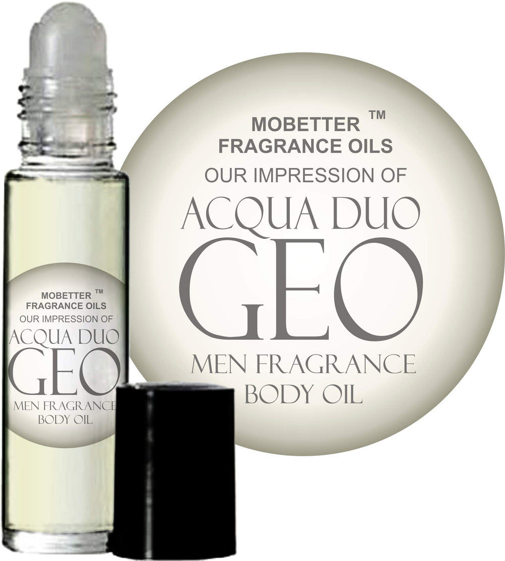 MOBETTER FRAGRANCE OILS Acqua Duo Geo, frasco elegante para uso diario.