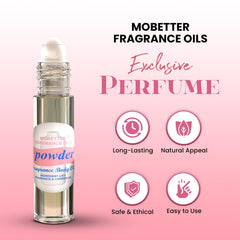 MOBETTER FRAGRANCE OILS powder fresh scent packaging highlights travel-friendly design