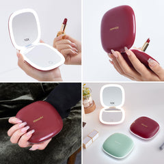 Mocado compact LED travel mirror 1x makeup check offers daylight-like visibility for overall looks