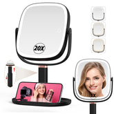 Mocado makeup mirror with 1x and 20x magnification for precise makeup detailing