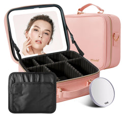 Mocado travel makeup bag with LED mirror for on-the-go makeup checks