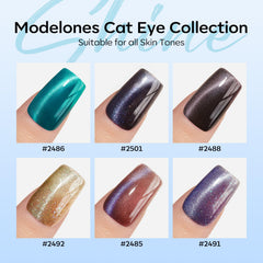 Modelones six-color nail polish bottles displayed for easy shade selection