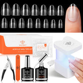 Modelones almond gel nail kit front view for at-home manicure