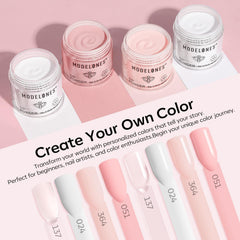 Modelones clear dip powder bottle provides versatile base for French tips