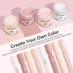 Modelones dip powder kit pink swatches for polished office-to-night looks