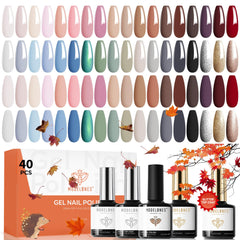 Modelones fall gel polish set showing 36 colors for versatile daily manicures