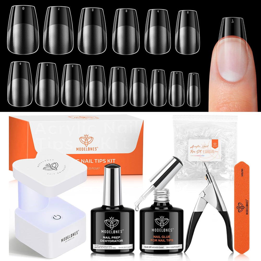 modelones gel-nail-kit-front-view shows organized tools for at-home salon use.