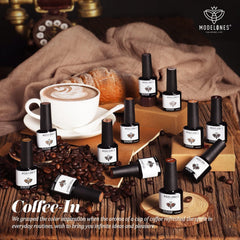 Modelones fall-winter swatches displaying neutral to brown tones for chic nails.