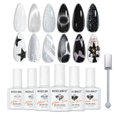 Modelones gel-polish-6-colors-collection shows versatile shades for nail art.