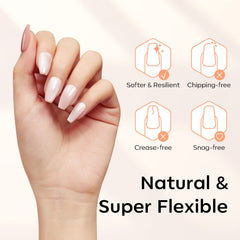 Modelones half-matte nail tips feature half-matte texture for stronger adhesion.
