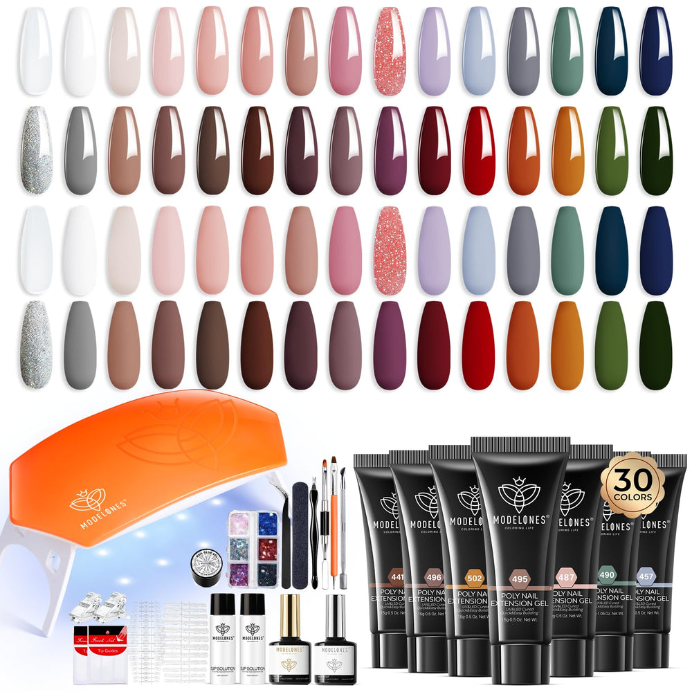 Modelones hand-to-toe poly nail gel kit for at-home professional manicures