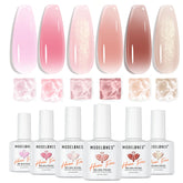 Modelones jelly gel nail polish six-color pack for versatile manicure options