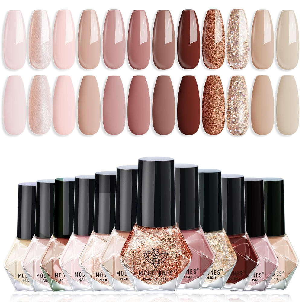 Modelones nail polish set 12 colors for versatile everyday wear and at-home manicures