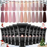 Modelones poly nail gel set shows 12-color palette for at-home manicures