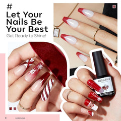 Modelones six-color collection on nails demonstrates easy at-home salon-quality manicure