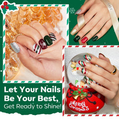 Modelones esmalte Navidad verde: tono clásico para looks duraderos.