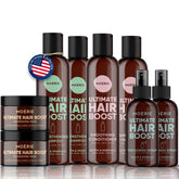 Moerie shampoo bottle shows natural formula for fuller, healthier hair.
