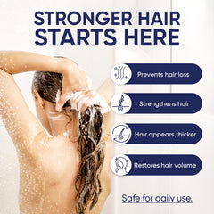 Moerie shampoo and conditioner application demonstrating a simple hair routine.