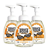 Molly's Suds foaming hand soap bottle pour for quick cleansing