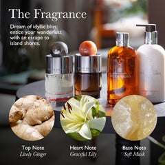 Molton Brown label close-up highlighting fragrance and vegan formula