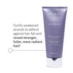 MONAT IR Clinical Thickening Conditioner rosemary and mint ingredients highlighted for refreshing care.