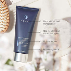 MONAT Renew Rejuveniqe oil blend label closeup with nourishing ingredients